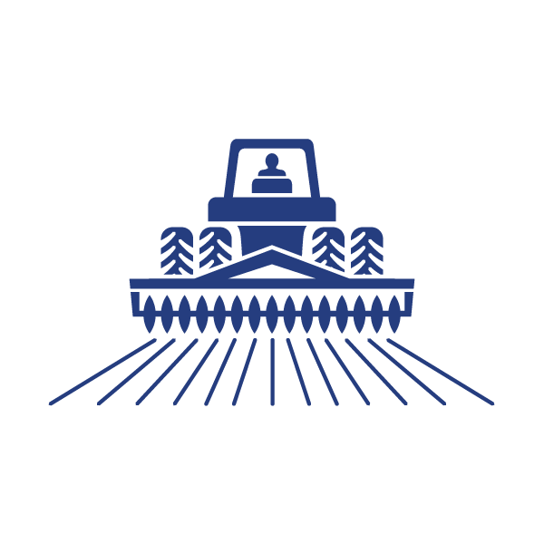 tractor in field icon