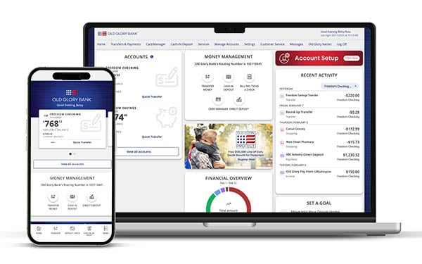 Screenshots of Upgraded Dashboard on mobile and desktop